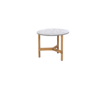 Twist Coffee Table Small with teak base and multi colour ceramic top