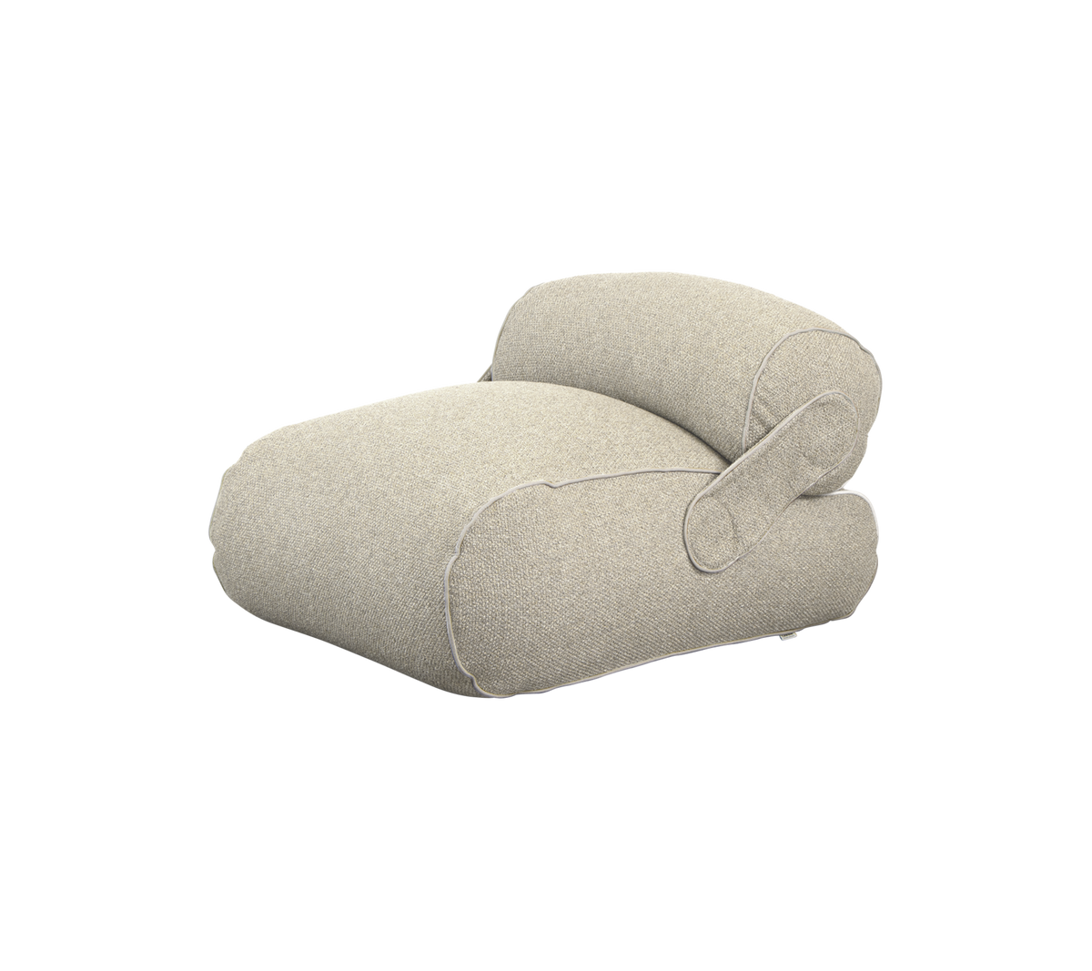 Unite Lounge Chair in desert sand Cane-line Rise with QuickDry and Airflow