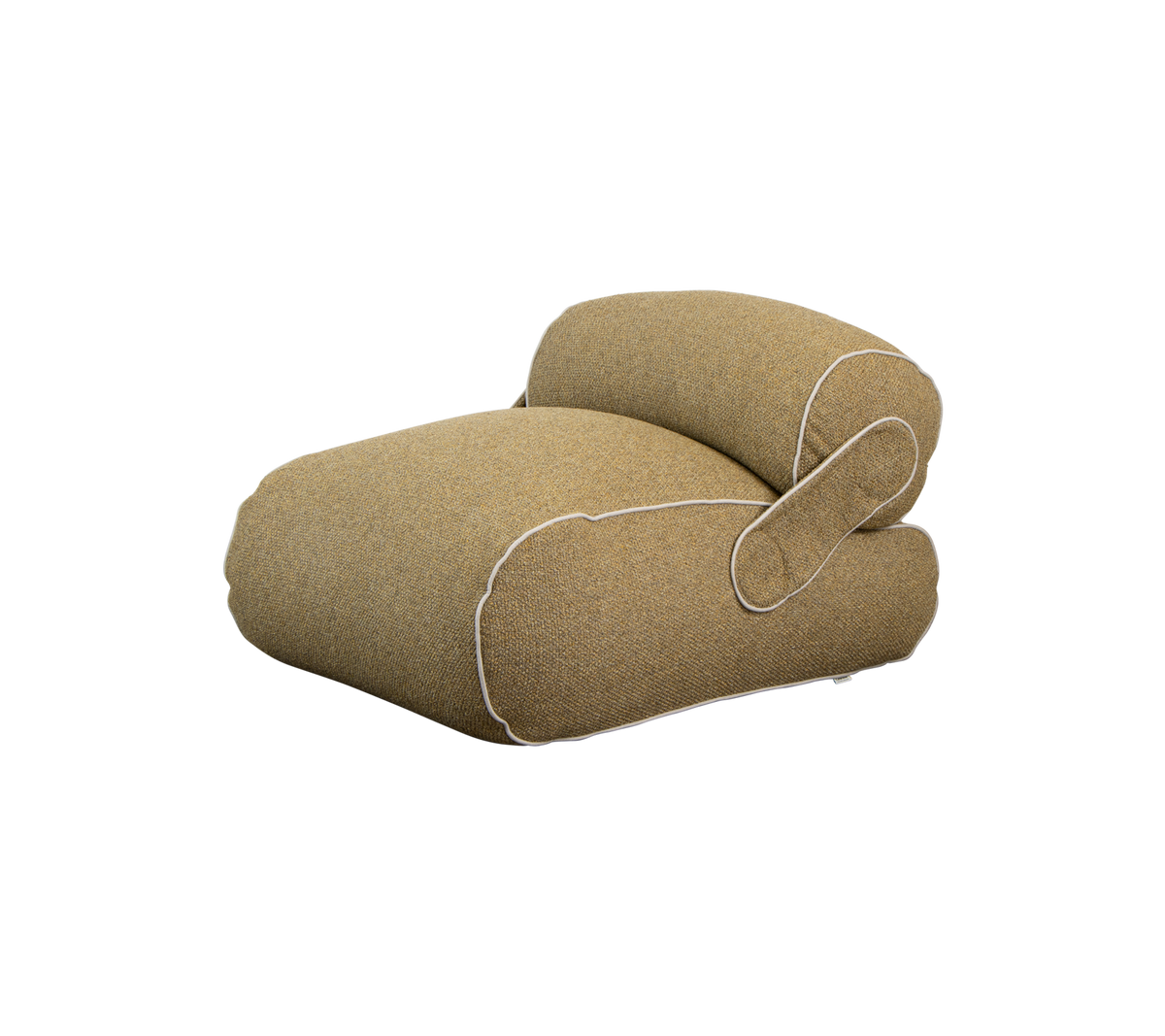 Unite Lounge Chair in turmeric yellow Cane-line Rise with QuickDry and Airflow