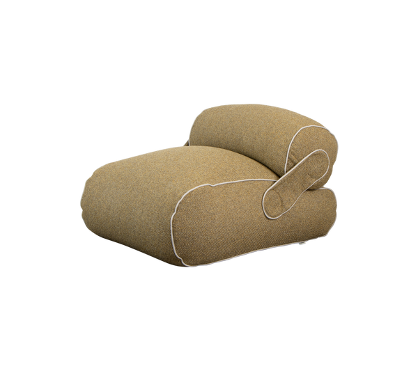 Unite Lounge Chair in turmeric yellow Cane-line Rise with QuickDry and Airflow