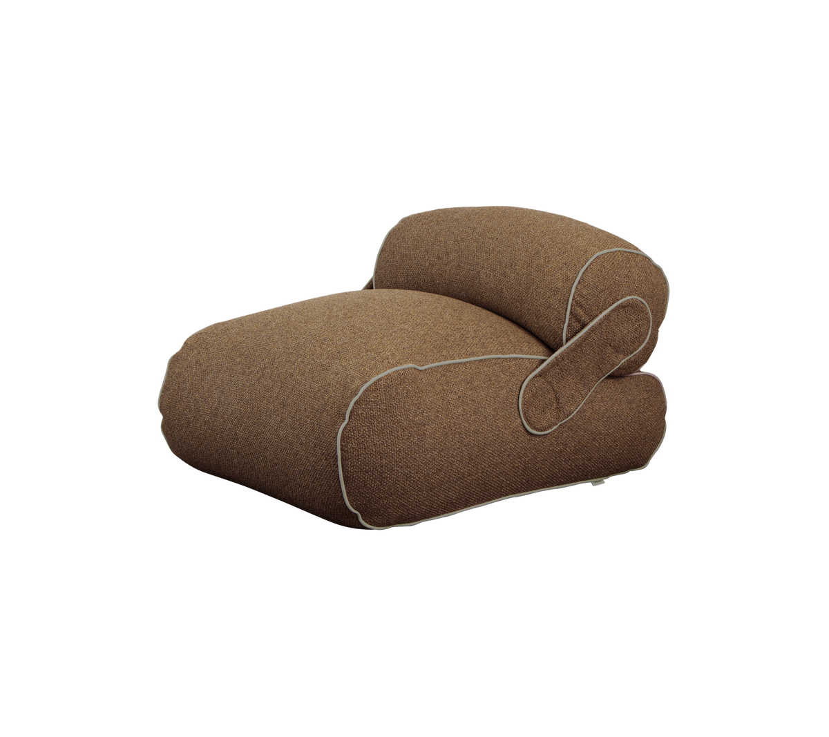 Unite Lounge Chair in umber brown Cane-line Rise with QuickDry and Airflow