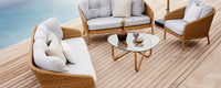 Wave collection with glass coffee table and lounge seating