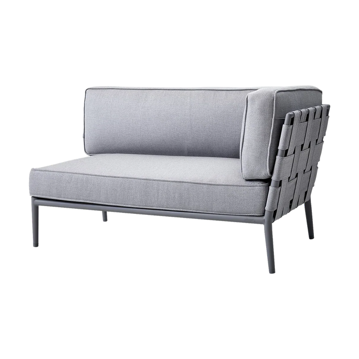 Conic Two Seater Sofa Left Module outdoor sectional sofa by Cane-line