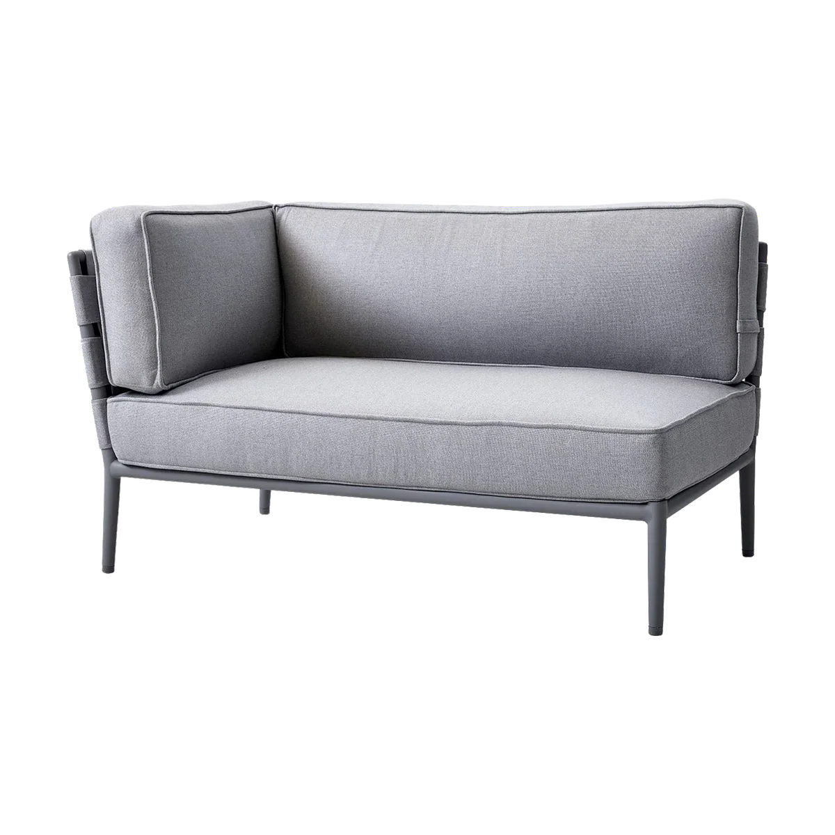 Conic Two Seater Sofa Right Module outdoor sectional sofa by Cane-line