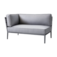 Conic Two Seater Sofa Right Module outdoor sectional sofa by Cane-line