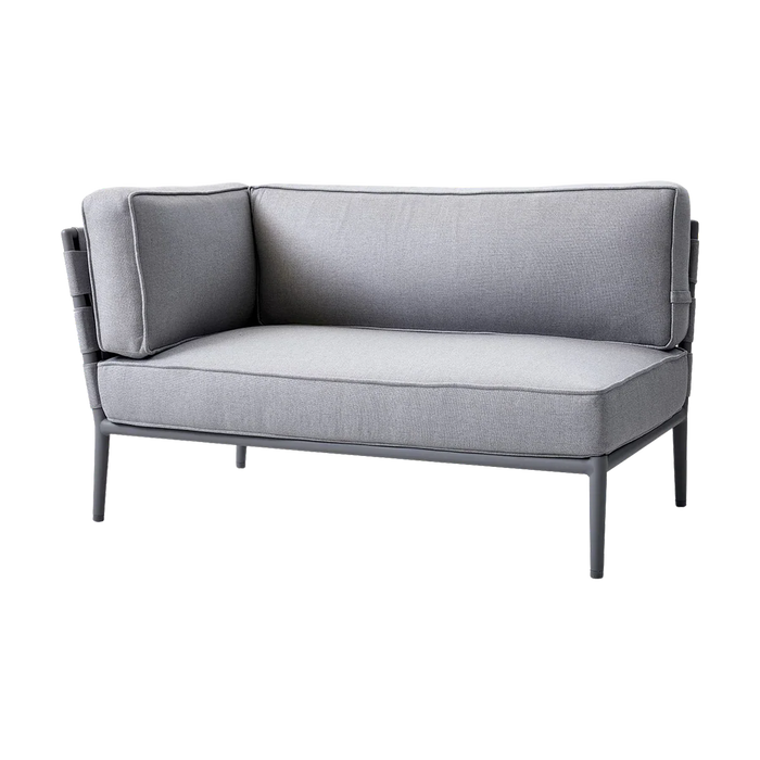 Conic Two Seater Sofa Right Module outdoor sectional sofa by Cane-line