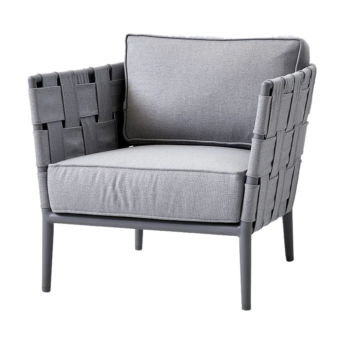 Conic Lounge Chair outdoor lounge chair by Cane-line, designed by Foersom & Hiort-Lorenzen MDD