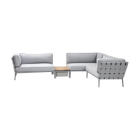 Conic Modular Corner Sofa with Box Table outdoor sectional sofa by Cane-line