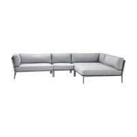 Conic Modular Corner Sofa with Daybed outdoor sectional sofa by Cane-line