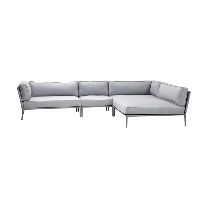 Conic Modular Corner Sofa with Daybed outdoor sectional sofa by Cane-line