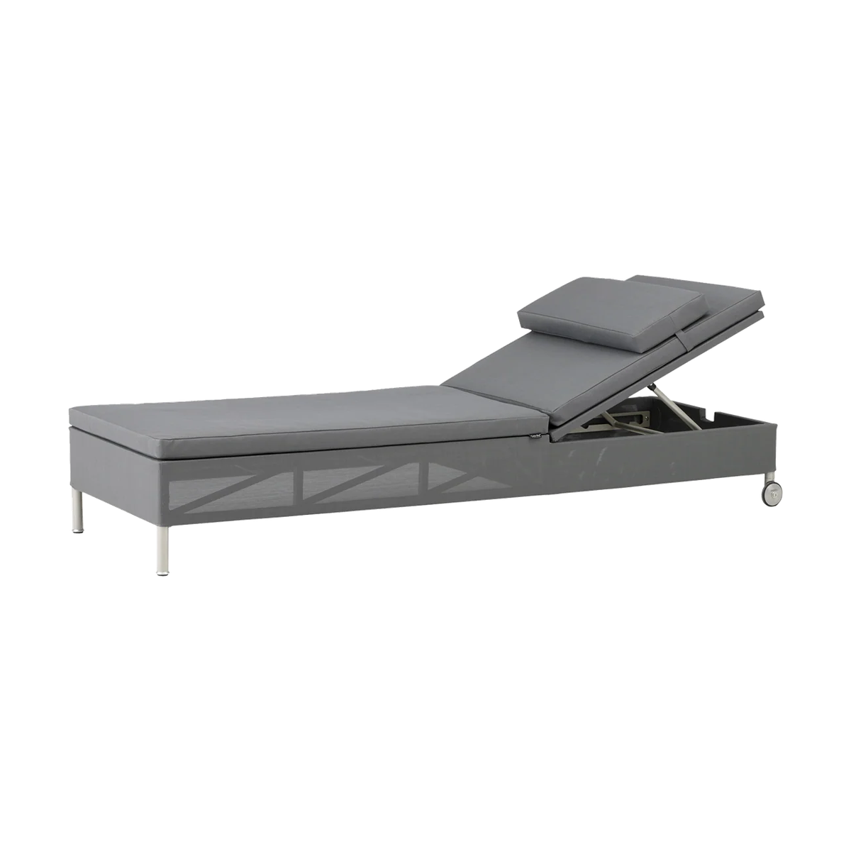 Rest sunbed Tex single outdoor sunbed by Cane-line, designed by Cane-line Design