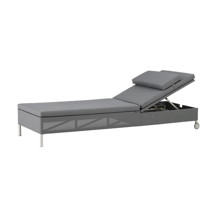 Rest sunbed Tex single outdoor sunbed by Cane-line, designed by Cane-line Design