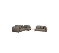 Capture corner sofa with table and chaise taupe product image by Cane-line
