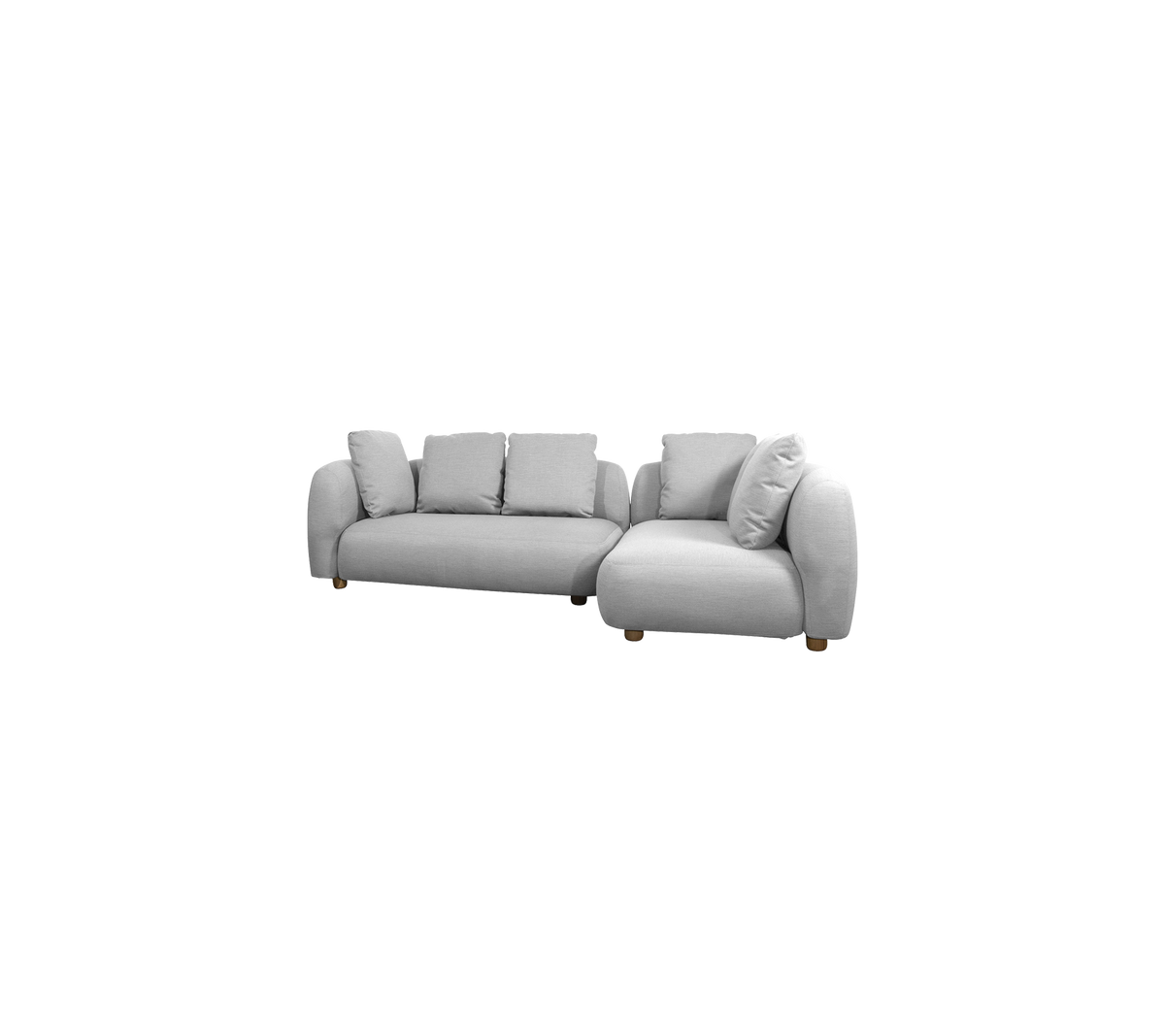 Capture corner sofa two right modules light grey product image by Cane-line