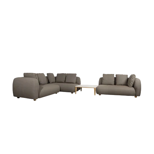 Capture corner sofa with table and chaise outdoor furniture by Cane-line, designed by Cane-line Design