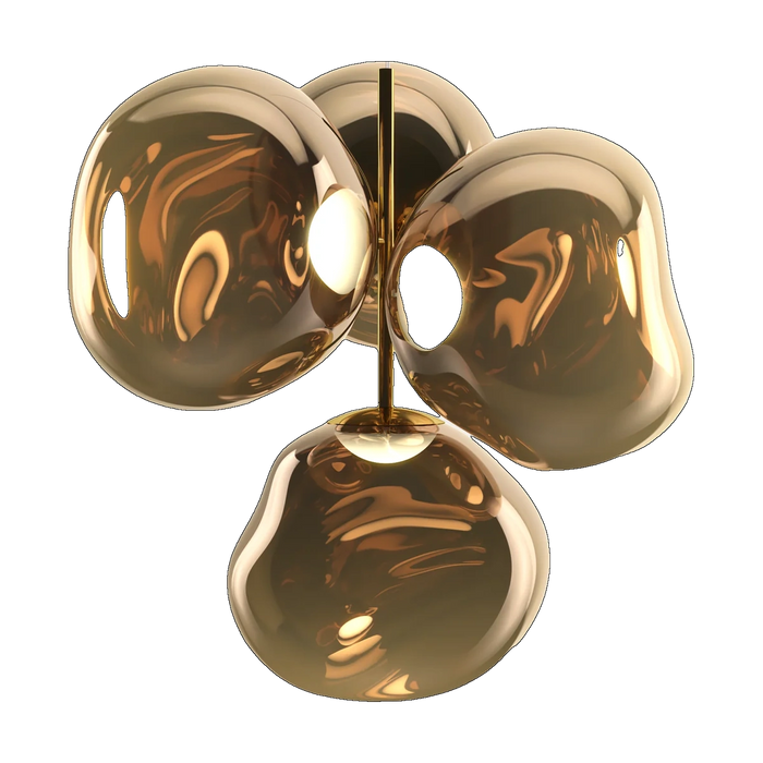 Melt Small Chandelier, Bronze Polished Polycarbonate by Tom Dixon