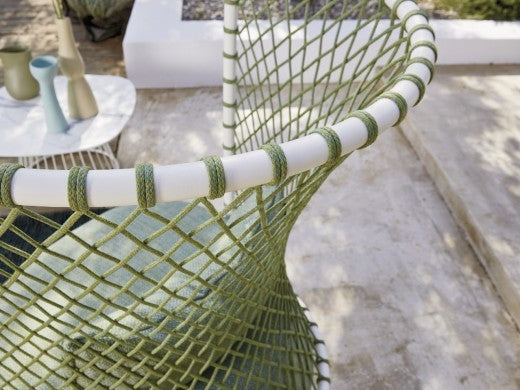 Roberti Charme Relax Chair 4384 in white and green mix finish