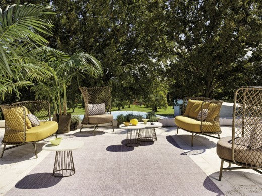 Roberti Charme Relax Chair 4384B with sofa in bronze and cocoa mix finish