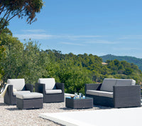 Chester footstool coffee table outdoor coffee table by Cane-line, designed by Cane-line Design