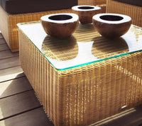 Chester footstool coffee table outdoor coffee table by Cane-line, designed by Cane-line Design