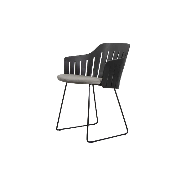 Choice Chair with Sled Legs dining chair by Cane-line, designed by Welling/Ludvik