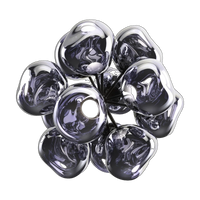 Melt Burst Chandelier, Smoke Polished Polycarbonate by Tom Dixon