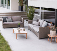 Diamond 3-seater sofa outdoor lifestyle image by Cane-line
