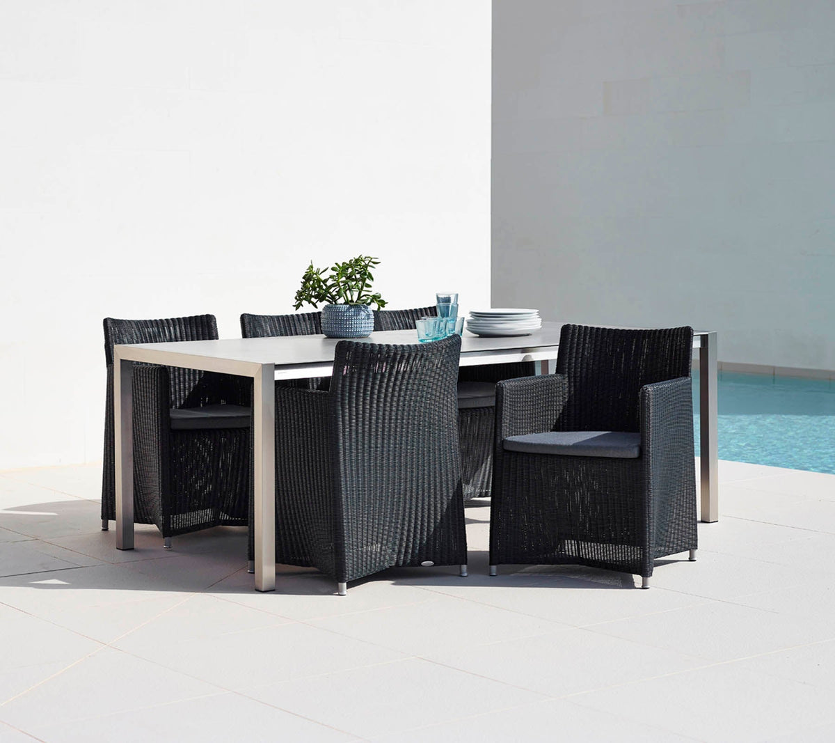 Diamond dining outdoor detail image by Cane-line