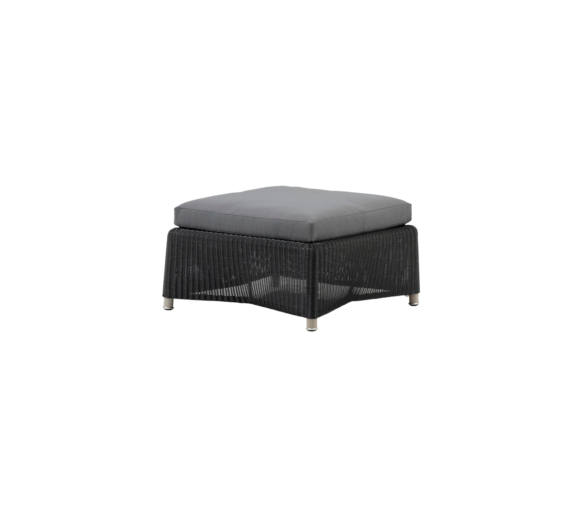 Diamond footstool graphite product image by Cane-line