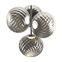 Whirl Small Chandelier, Silver Polished Polycarbonate by Tom Dixon