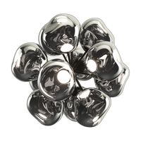 Melt Burst Chandelier, Silver Polished Polycarbonate by Tom Dixon