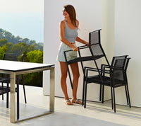 Edge armchair outdoor dining chair by Cane-line, designed by Strand+Hvass