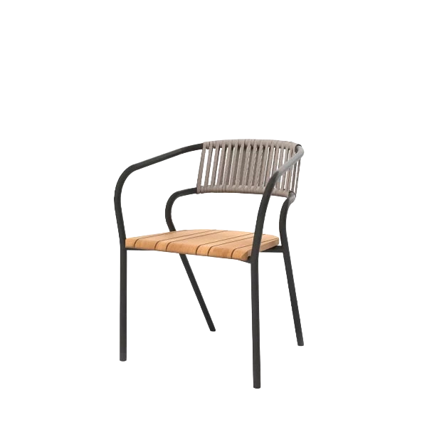 Eki Dining Armchair Rope outdoor dining chair by SKLD Studio, designed by Silvia Ceñal