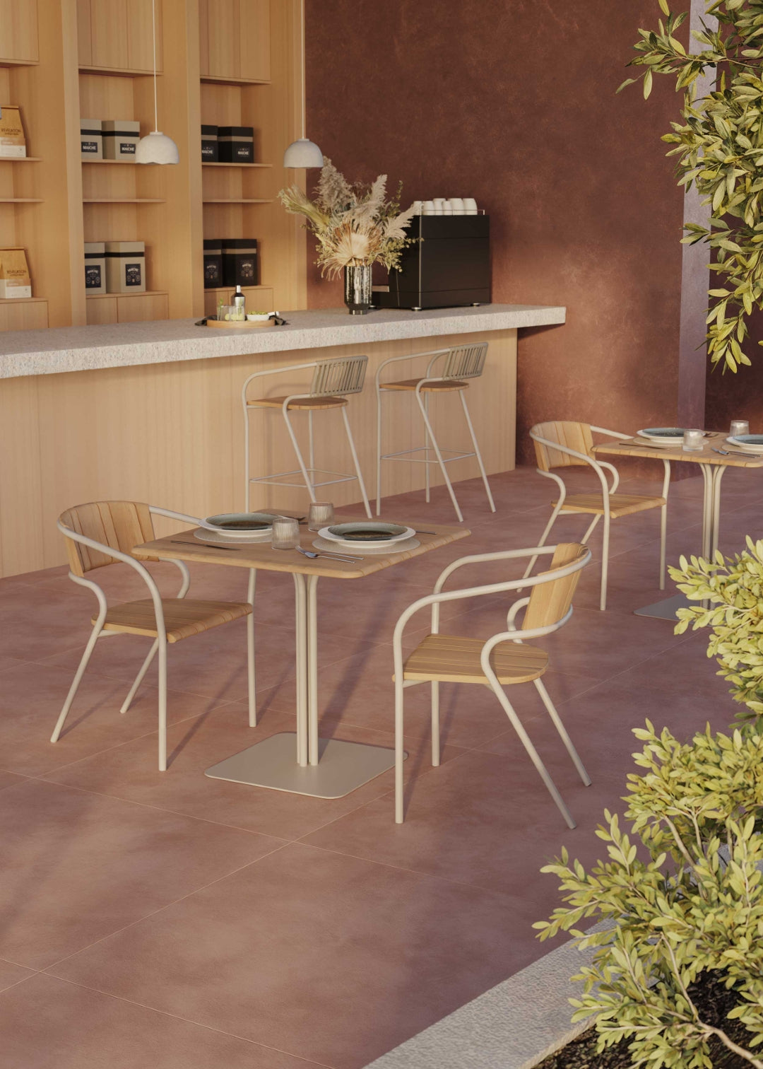 Eki outdoor furniture lifestyle image by SKLD Studio, designed by Silvia Ceñal