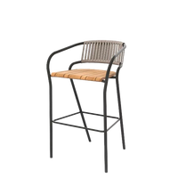 Eki Bar Stool Rope outdoor bar stool by SKLD Studio, designed by Silvia Ceñal