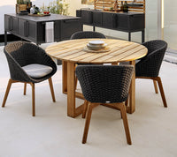 Endless dining table dia 130 cm by Cane-line