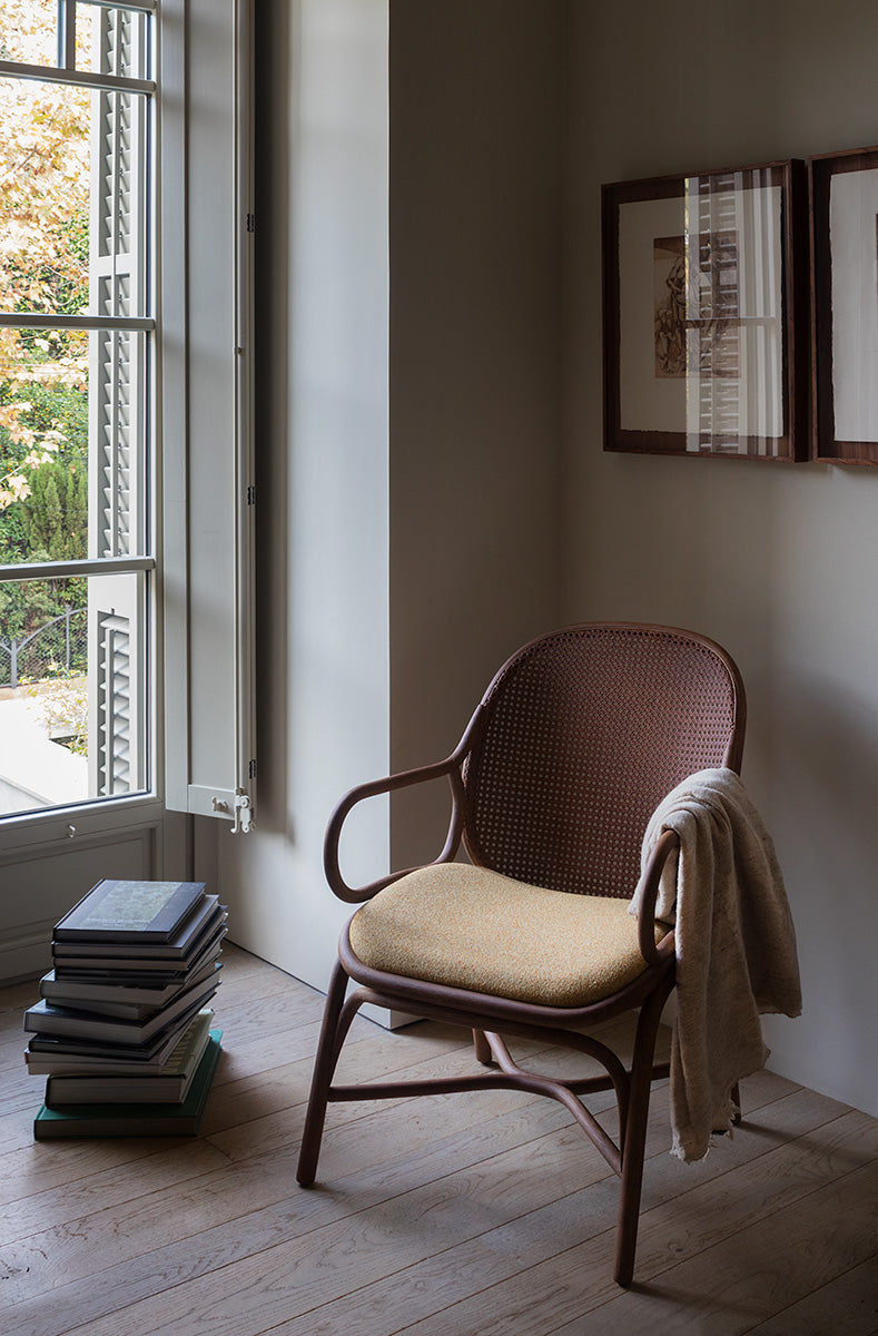 Frames Upholstered Low Backrest Armchair