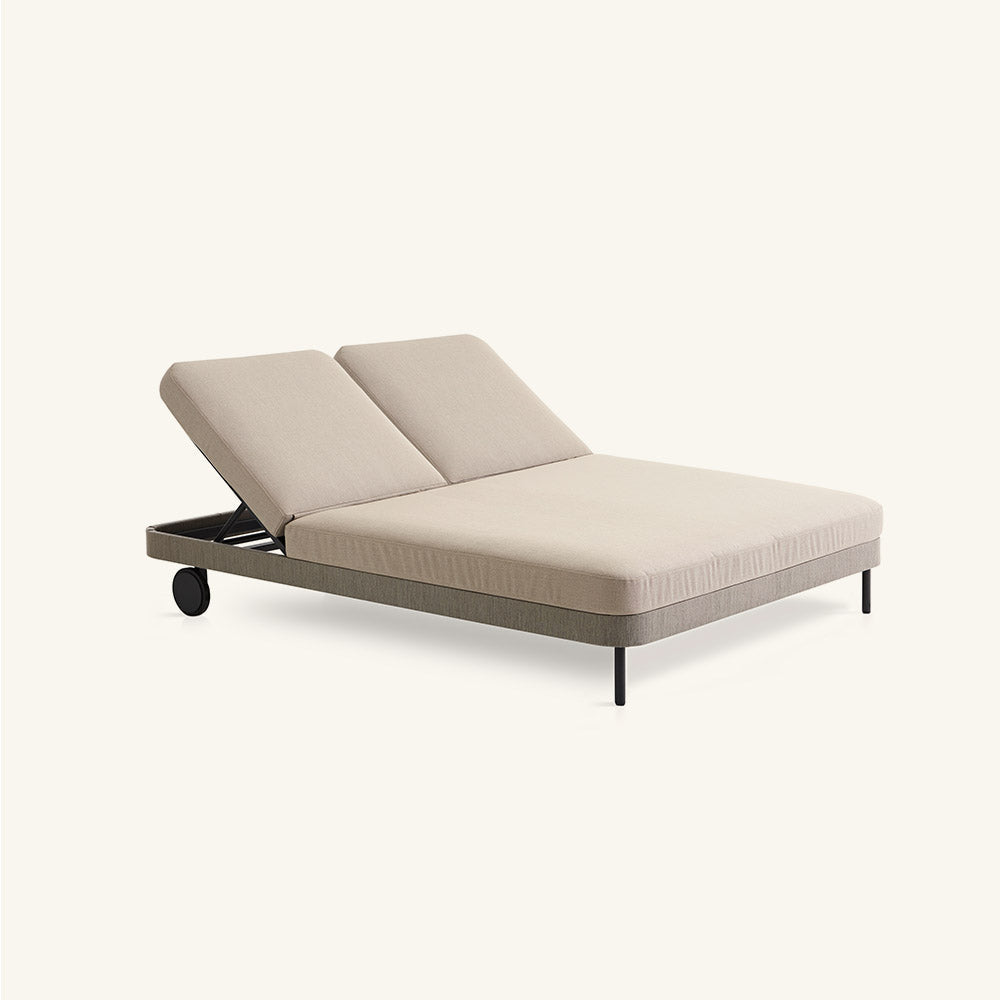 Kabu Double Chaise Lounge With Wheels