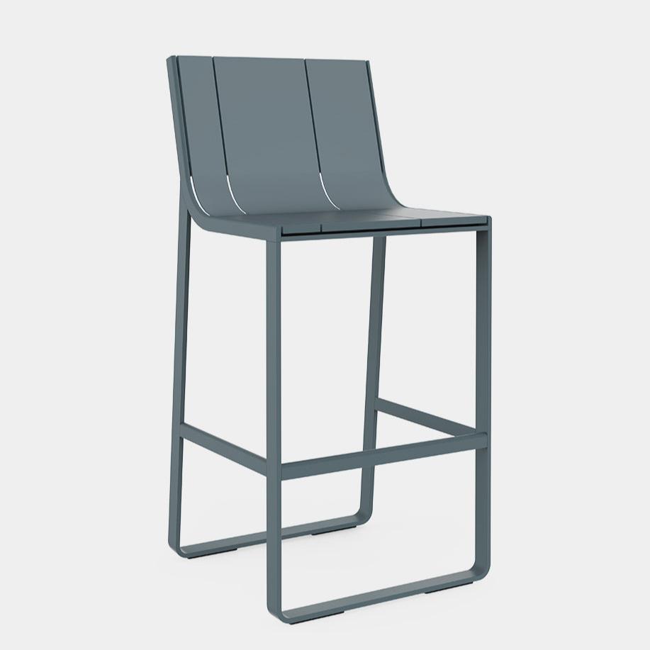 Flat High stool with high backrest