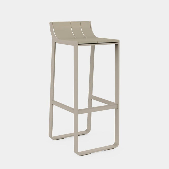 Flat High stool with backrest