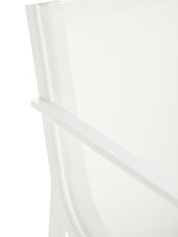 Flat Textil High stool with high backrest and arms