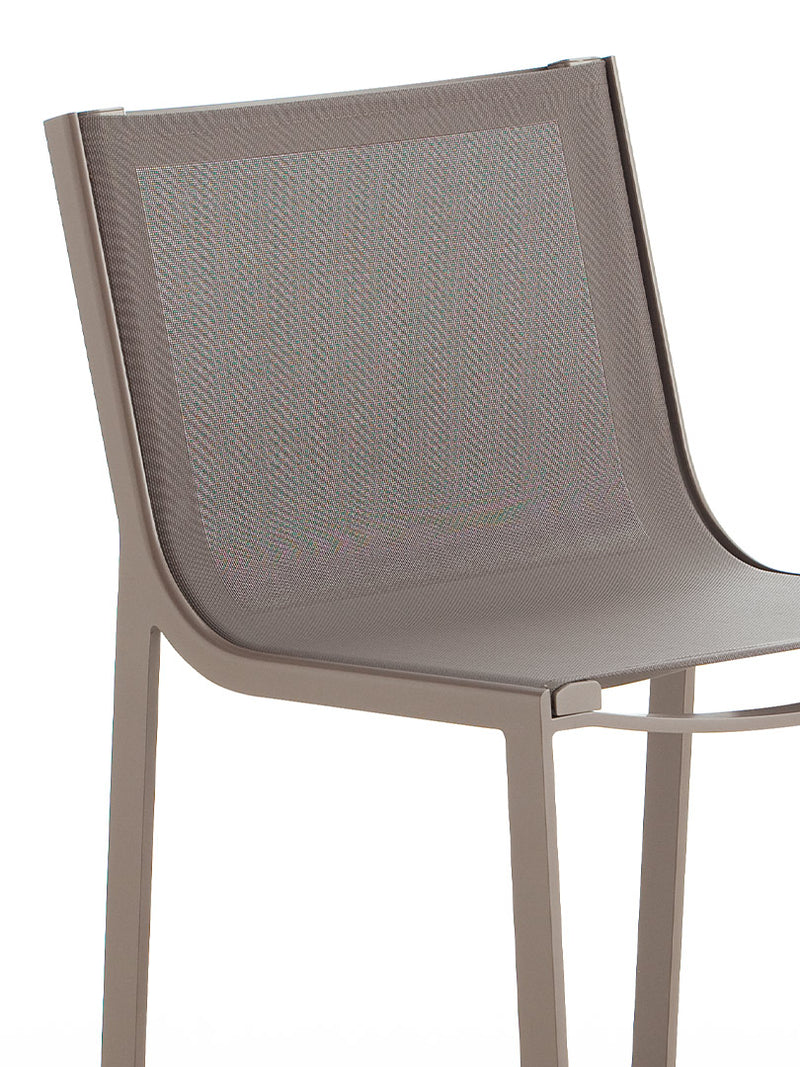 Flat Textil High stool with high backrest