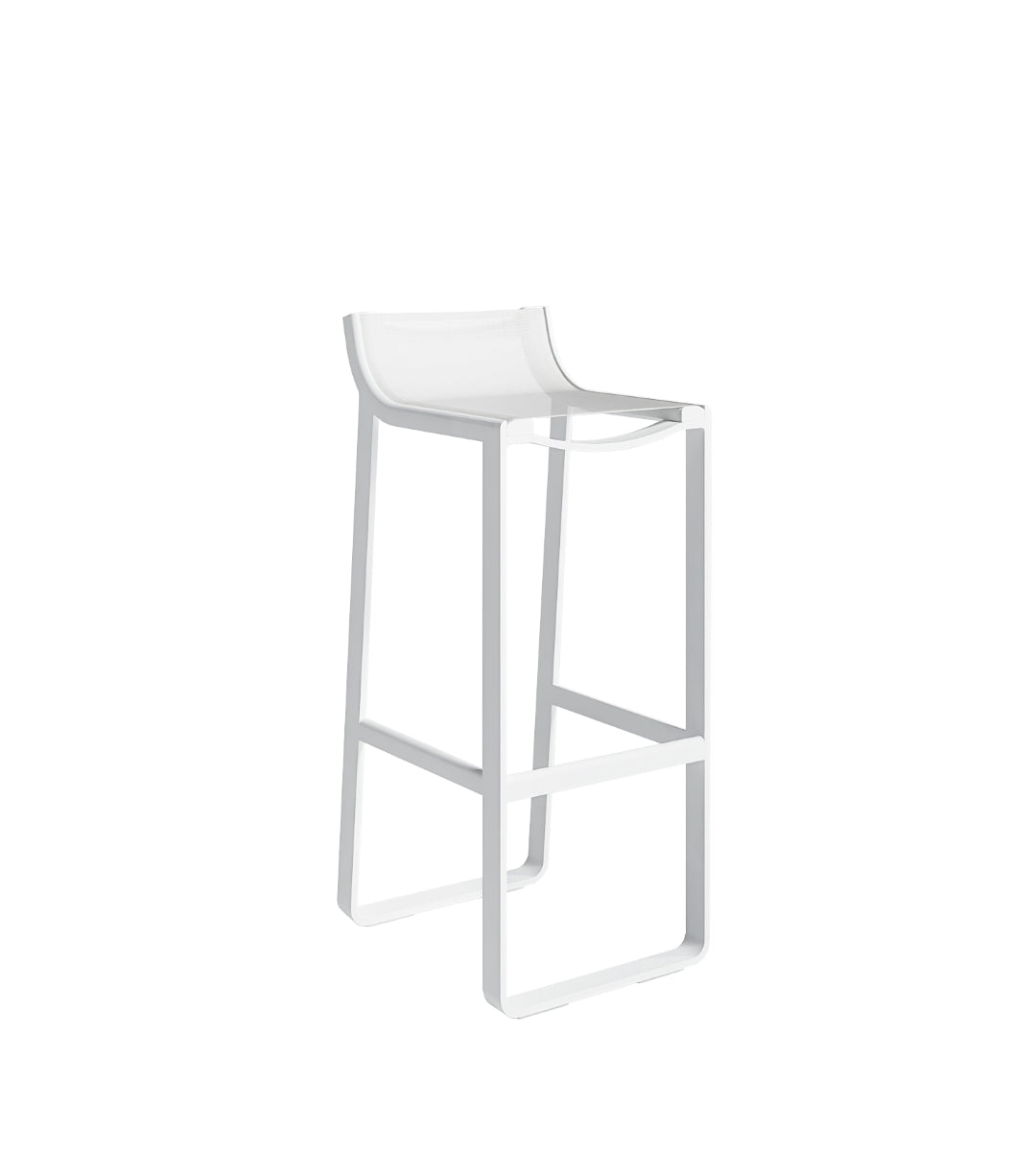 Flat Textil High stool with backrest