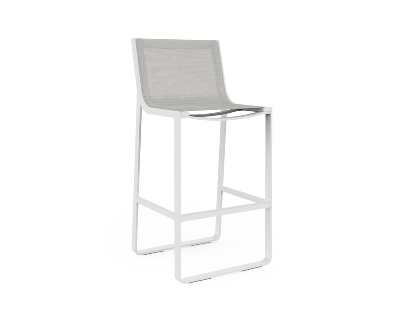 Flat Textil High stool with high backrest