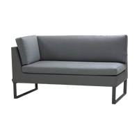 Flex 2 seater sofa right module outdoor sectional sofa by Cane-line, designed by Cane-line Design
