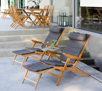 Flip deck chair by Cane-line