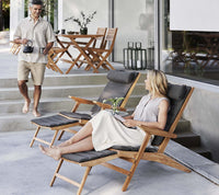 Flip deck chair by Cane-line