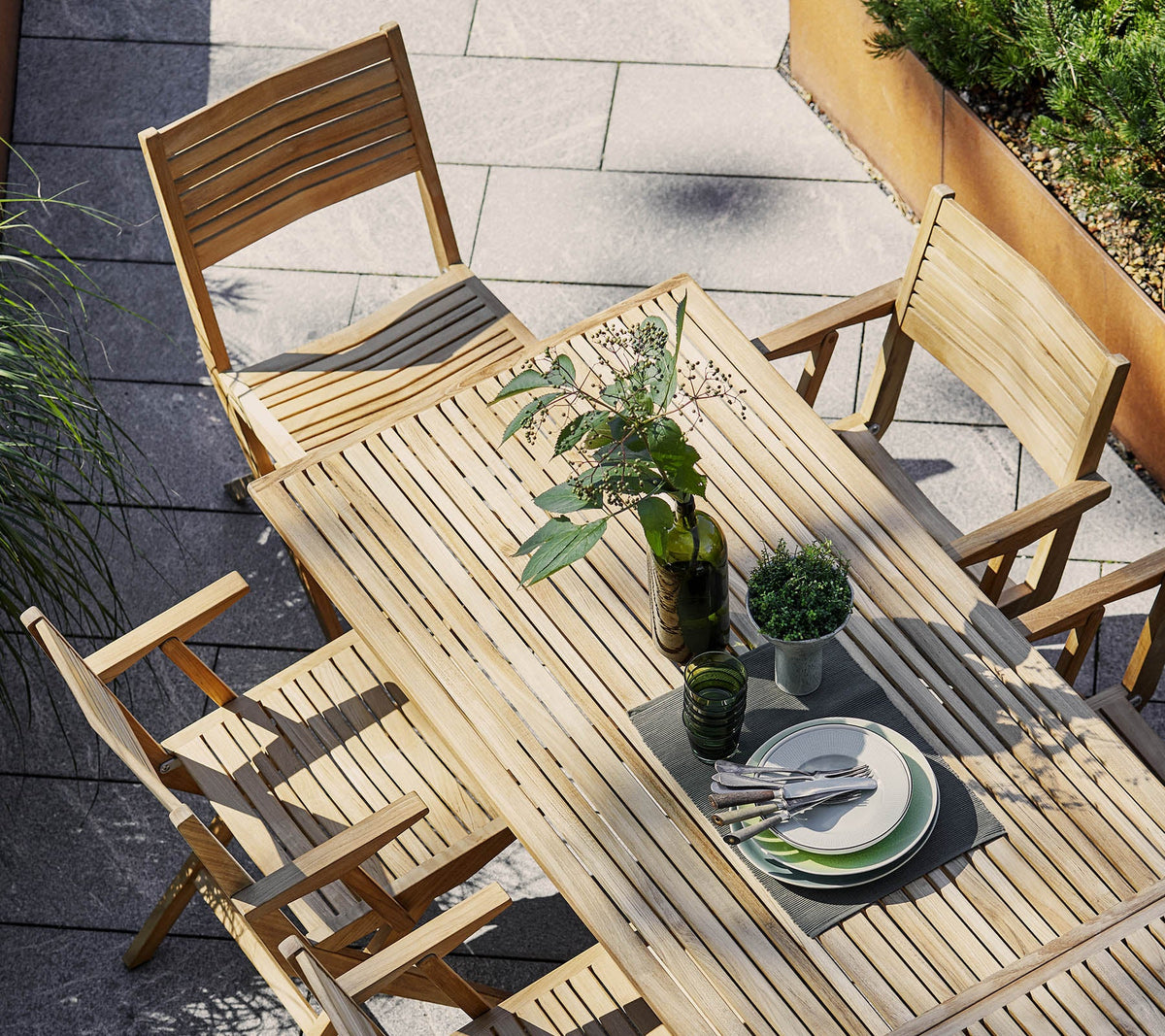 Flip folding armchair by Cane-line