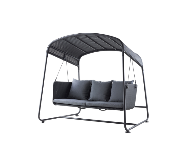 Cave Swing Sofa outdoor swing sofa by Cane-line, designed by Jesper K. Thomsen