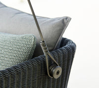 Cave Swing Sofa outdoor swing sofa by Cane-line, designed by Jesper K. Thomsen